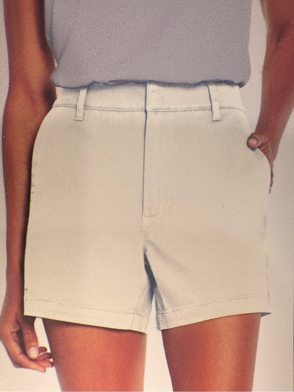 BANANA REPUBLIC Soft Off White Chino Shorts Size 12 $60 NWT KL